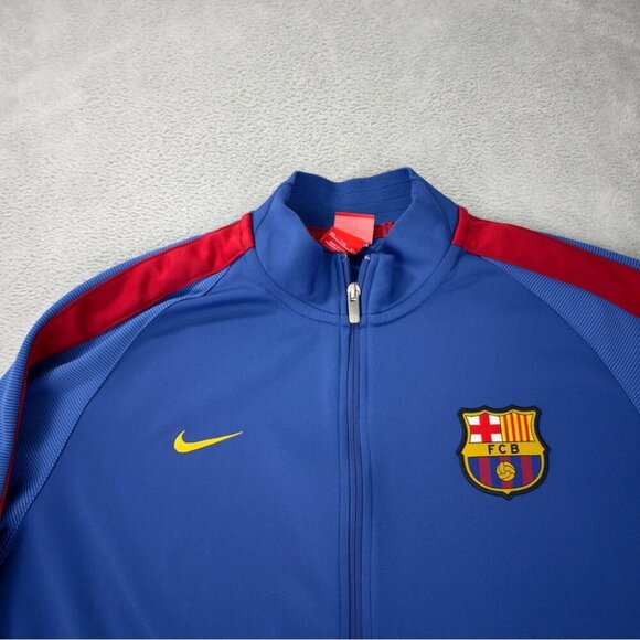 Vintage Nike FC Barcelona Blue/Red Track Jacket Men's Size XXL Full Zip - Picture 8 of 16